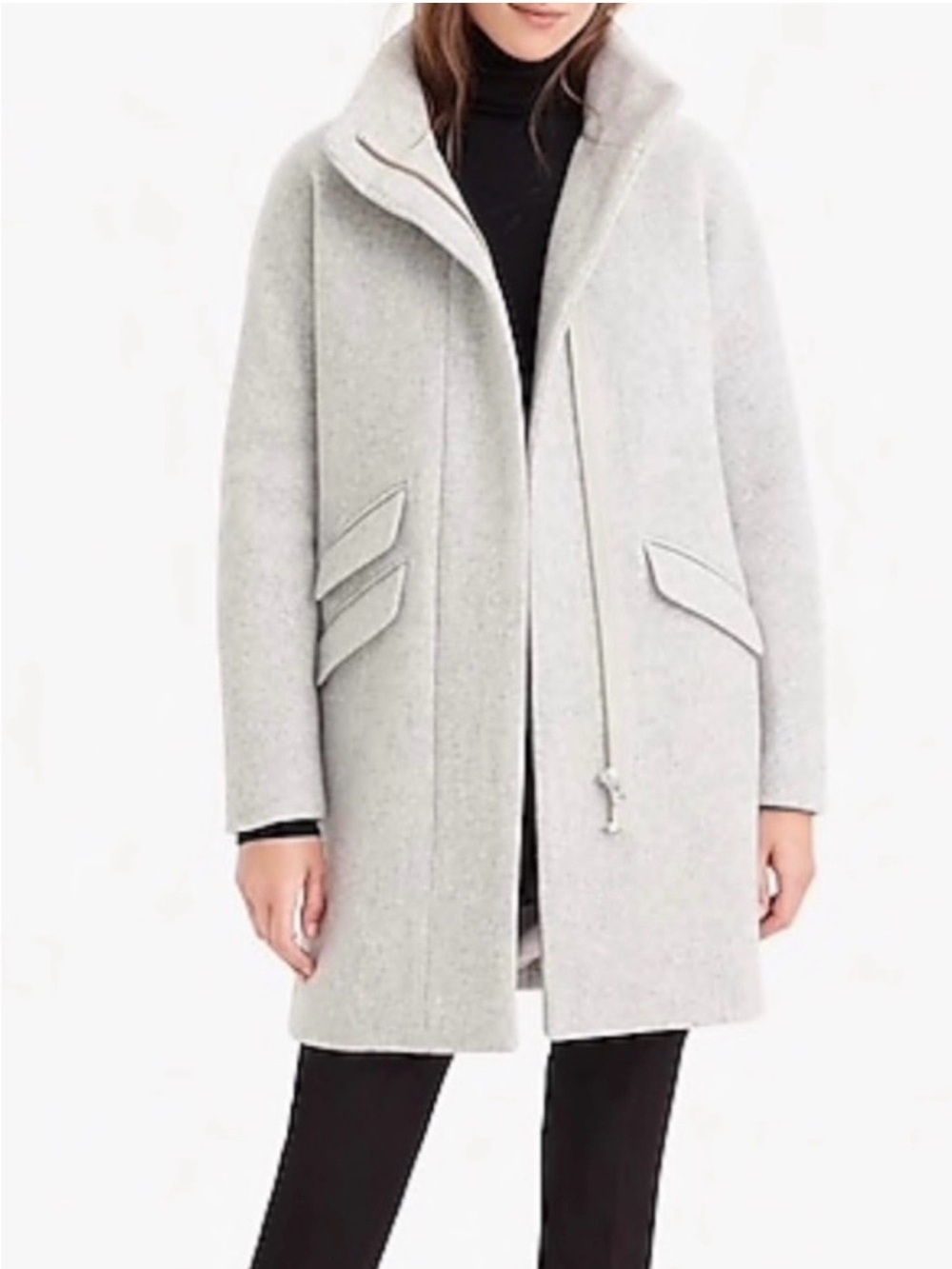 J. Crew Gray Wool Stadium Cloth Cocoon Coat